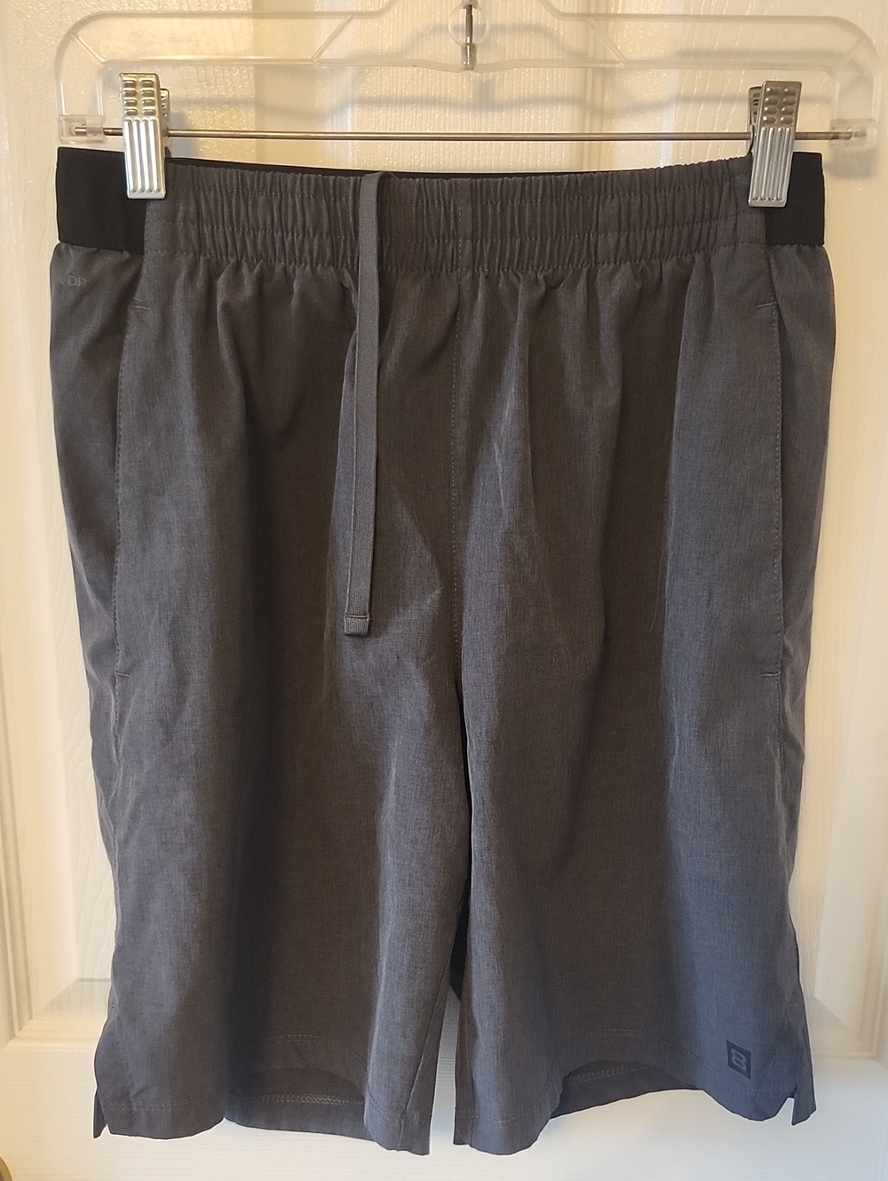 Layer 8 Men's Athletic Shorts in Dark Gray with Black Waistband